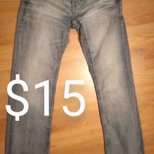 BKE Men's Light Gray Skinny Jeans